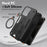 For iPhone 16 Pro Max Case Rotatable Kickstand PC+TPU Drop Protection Phone Cover - Black - 6
