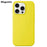 For iPhone 16 Pro Max Compatible with MagSafe Liquid Silicone Phone Back Cover (No Logo) - Yellow - 1