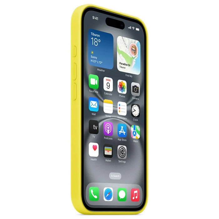 For iPhone 16 Pro Max Compatible with MagSafe Liquid Silicone Phone Back Cover (No Logo) - Yellow - 2