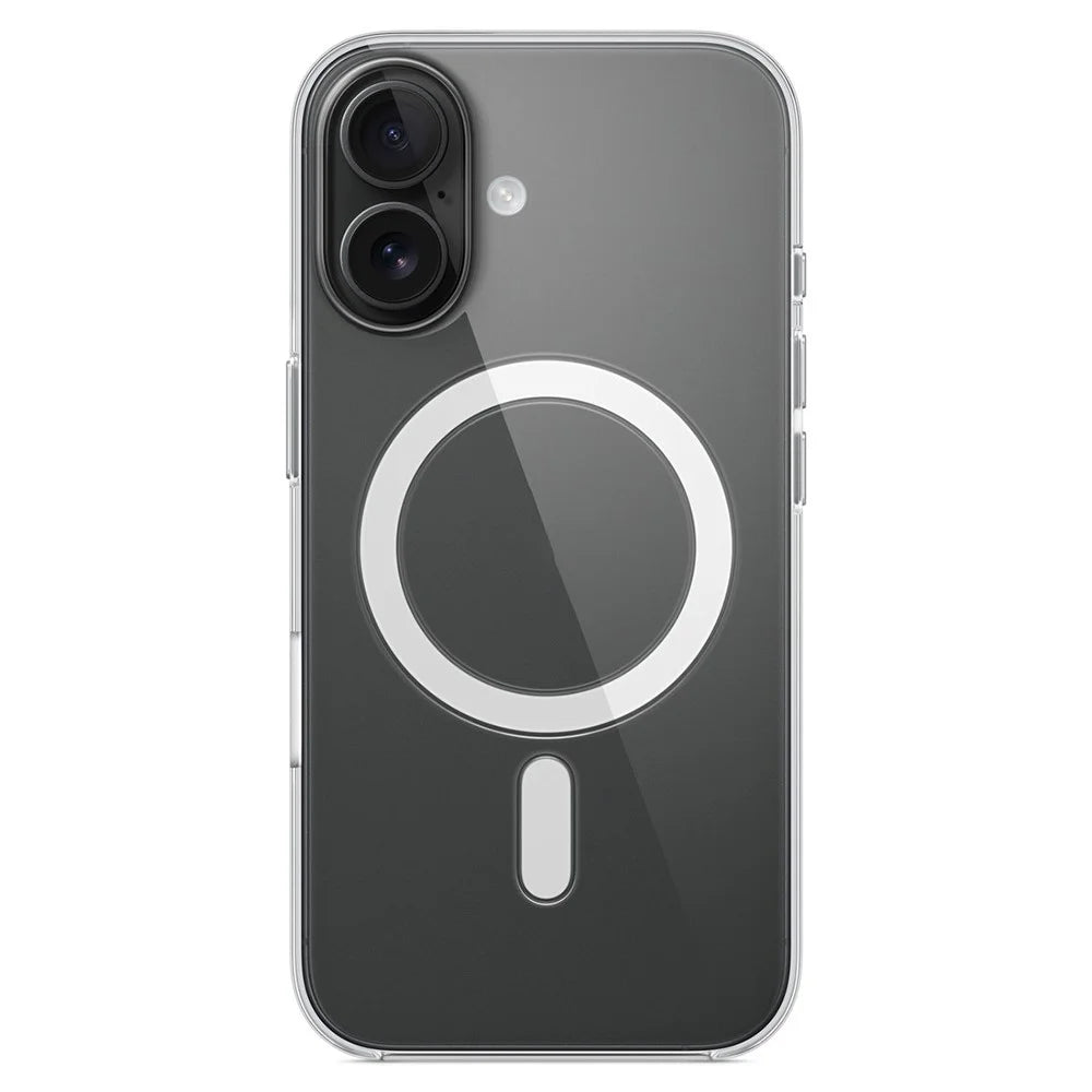 For iPhone 16 Case Compatible with MagSafe Hard PC Clear Phone Back Cover - 1