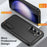 For Samsung Galaxy S25 / S24 Case Kickstand Phone Cover PC+Silicone+EVA 3-in-1 Design - Black+Black - 2