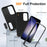 For Samsung Galaxy S25 / S24 Case Kickstand Phone Cover PC+Silicone+EVA 3-in-1 Design - Black+Black - 3