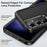 For Samsung Galaxy S25 / S24 Case Kickstand Phone Cover PC+Silicone+EVA 3-in-1 Design - Black+Black - 4