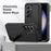 For Samsung Galaxy S25 / S24 Case Kickstand Phone Cover PC+Silicone+EVA 3-in-1 Design - Black+Black - 5