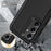 For Samsung Galaxy S25 / S24 Case Kickstand Phone Cover PC+Silicone+EVA 3-in-1 Design - Black+Black - 6