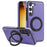 For Samsung Galaxy S23+ Case with Ring Kickstand Magnetic Case PU Leather Back Cover - Purple - 1