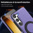 For Samsung Galaxy S23+ Case with Ring Kickstand Magnetic Case PU Leather Back Cover - Purple - 6