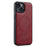 LC.IMEEKE For iPhone 14 Magnetic Case Compatible with MagSafe Leather+TPU Back Cover - Red - 2