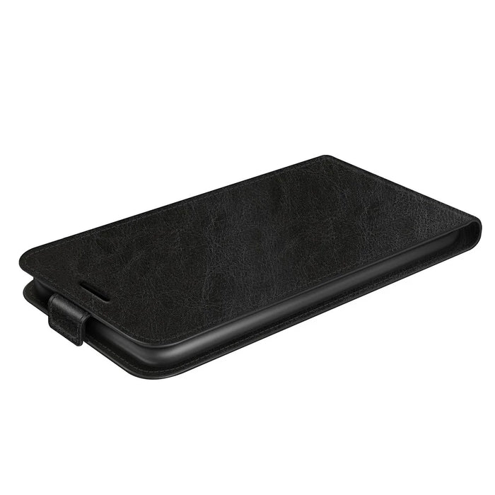 For Samsung Galaxy A26 5G Case with Card Slots Vertical Flip Leather Phone Cover - Black - 5