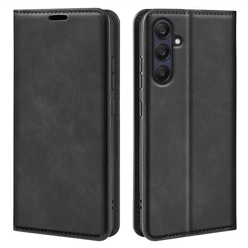 For Samsung Galaxy A26 5G Case Skin-Touch Leather Wallet Phone Cover - Black - 1