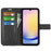 For Samsung Galaxy A26 5G Stand Case Anti-Scratch Calf Texture Leather Phone Cover - Black - 2