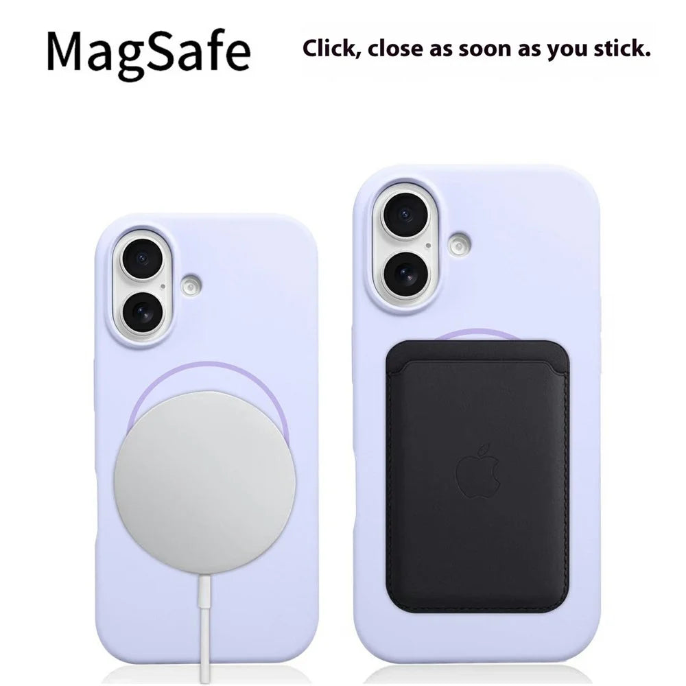 For iPhone 16 Case Compatible with MagSafe Soft Silicone Shockproof Phone Cover - Purple - 2