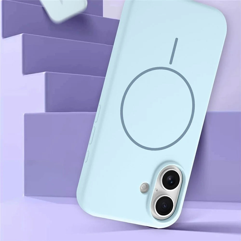 For iPhone 16 Case Compatible with MagSafe Soft Silicone Shockproof Phone Cover - Purple - 4