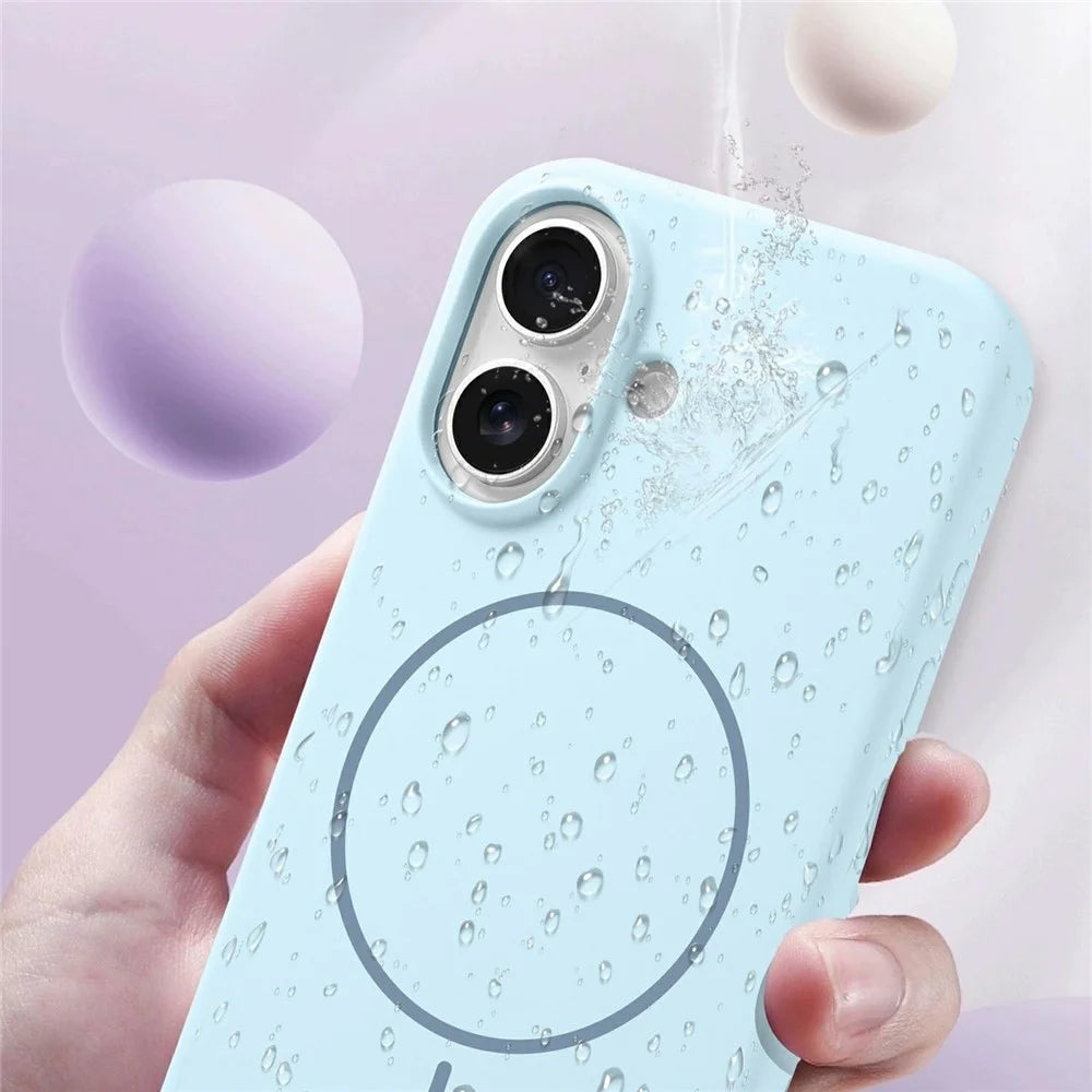 For iPhone 16 Case Compatible with MagSafe Soft Silicone Shockproof Phone Cover - Purple - 6