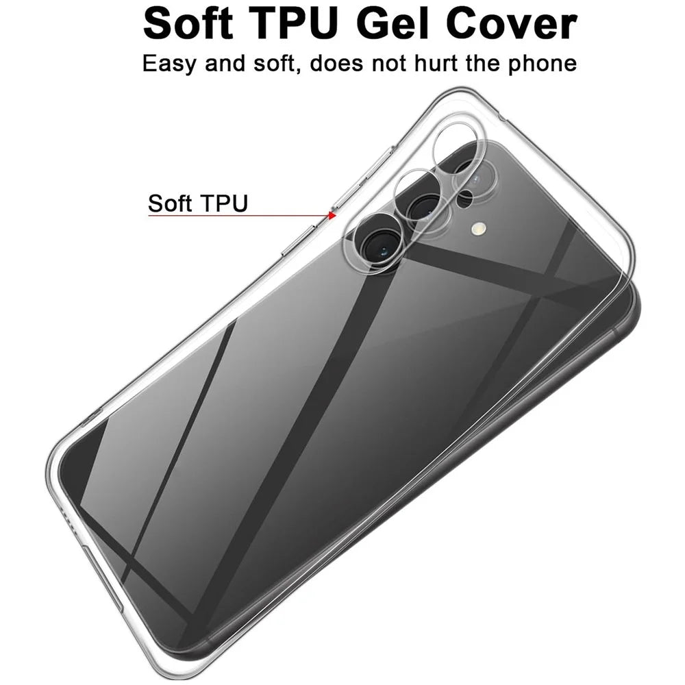For Samsung Galaxy A36 5G Case Anti-Fingerprint Crystal Clear TPU Phone Cover - 3