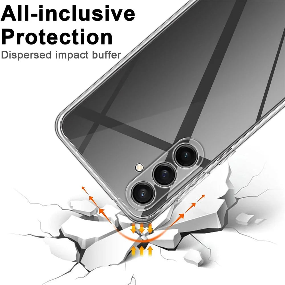 For Samsung Galaxy A56 5G Case Anti-Fingerprint Crystal Clear TPU Phone Cover - 2