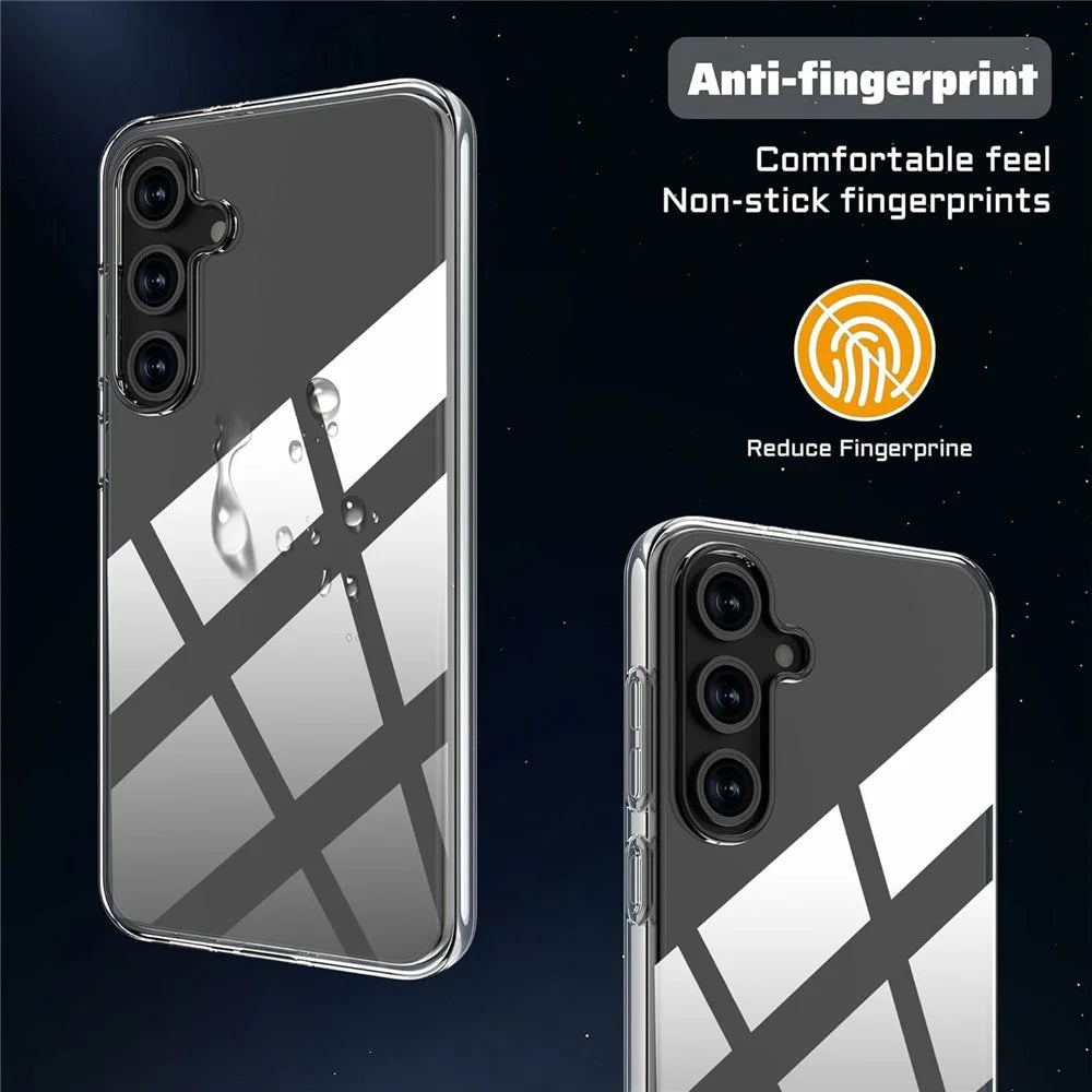 For Samsung Galaxy A36 5G Clear TPU Anti-Scratch Phone Case + 2.5D Arc Edge Screen Protector - 2