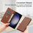 For Samsung Galaxy A56 5G Wallet Case Magnetic Closure PU Leather Phone Cover - Brown - 4