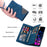 For Samsung Galaxy A36 5G Wallet Case Color Splicing Leather Phone Cover with Stand - Blue - 5