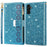 For Samsung Galaxy A26 5G Case Starry Sky Carving Leather Wallet Phone Cover - Blue - 1