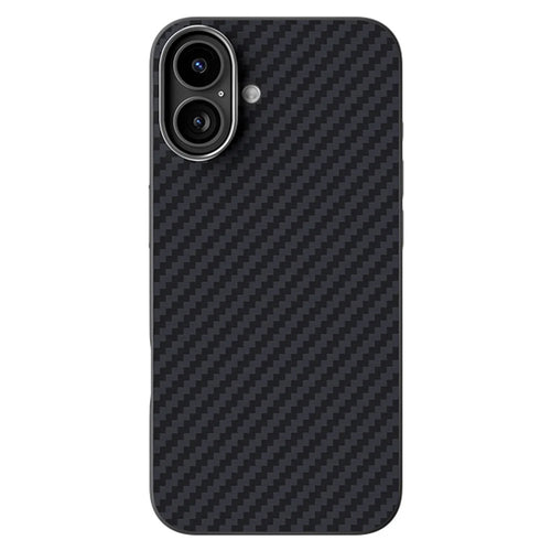 ABEEL For iPhone 16 Case Compatible with MagSafe Carbon Fiber Texture Back Cover - Black - 1
