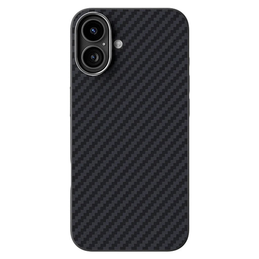 ABEEL For iPhone 16 Case Compatible with MagSafe Carbon Fiber Texture Back Cover - Black - 1
