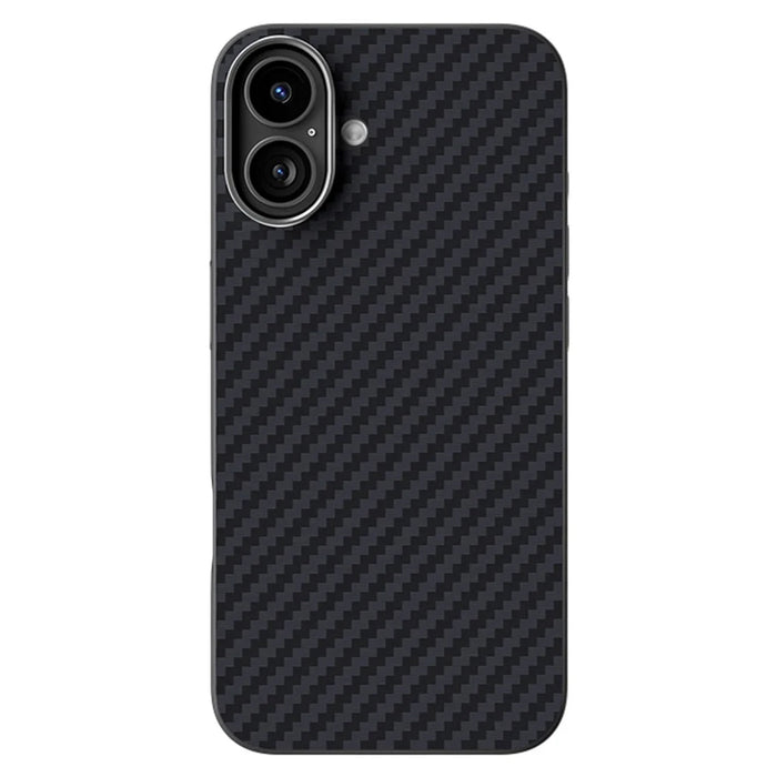 ABEEL For iPhone 16 Case Compatible with MagSafe Carbon Fiber Texture Back Cover - Black - 1