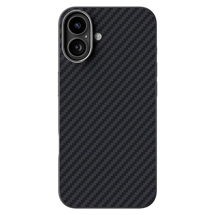 ABEEL For iPhone 16 Plus Case Compatible with MagSafe Carbon Fiber Texture Back Cover - Black - 1