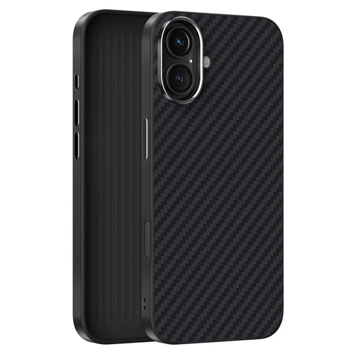 ABEEL For iPhone 16 Plus Case Compatible with MagSafe Carbon Fiber Texture Back Cover - Black - 2