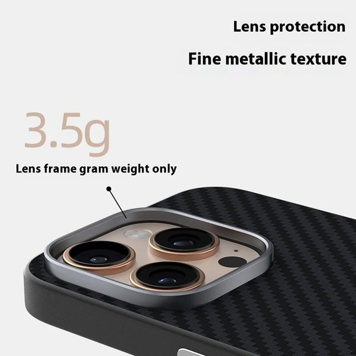 ABEEL For iPhone 16 Pro Max Case Compatible with MagSafe Carbon Fiber Texture Back Cover - Black - 7