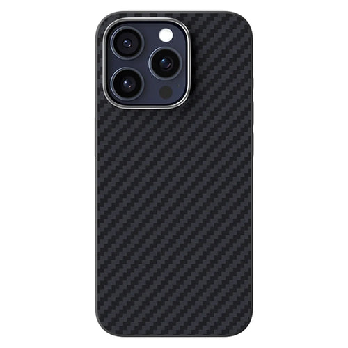ABEEL For iPhone 15 Pro Case Compatible with MagSafe Carbon Fiber Texture Back Cover - Black - 1