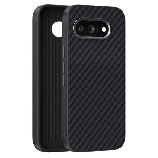 ABEEL For Google Pixel 9a Magnetic Case Carbon Fiber Texture Back Cover - Black - 2