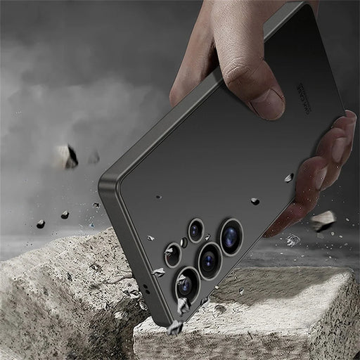 GKK For Samsung Galaxy S25 Ultra Case Skin Touch AG PC+TPU Phone Back Cover - Black - 2