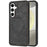 CSJ-P3 For Samsung Galaxy S24 Magnetic Case PC+TPU+Leather Back Cover - Black - 1