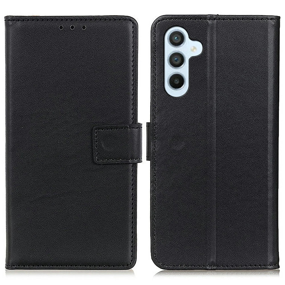 For Samsung Galaxy A26 5G Case Card Slots PU Leather Flip Stand Phone Cover - Black - 1