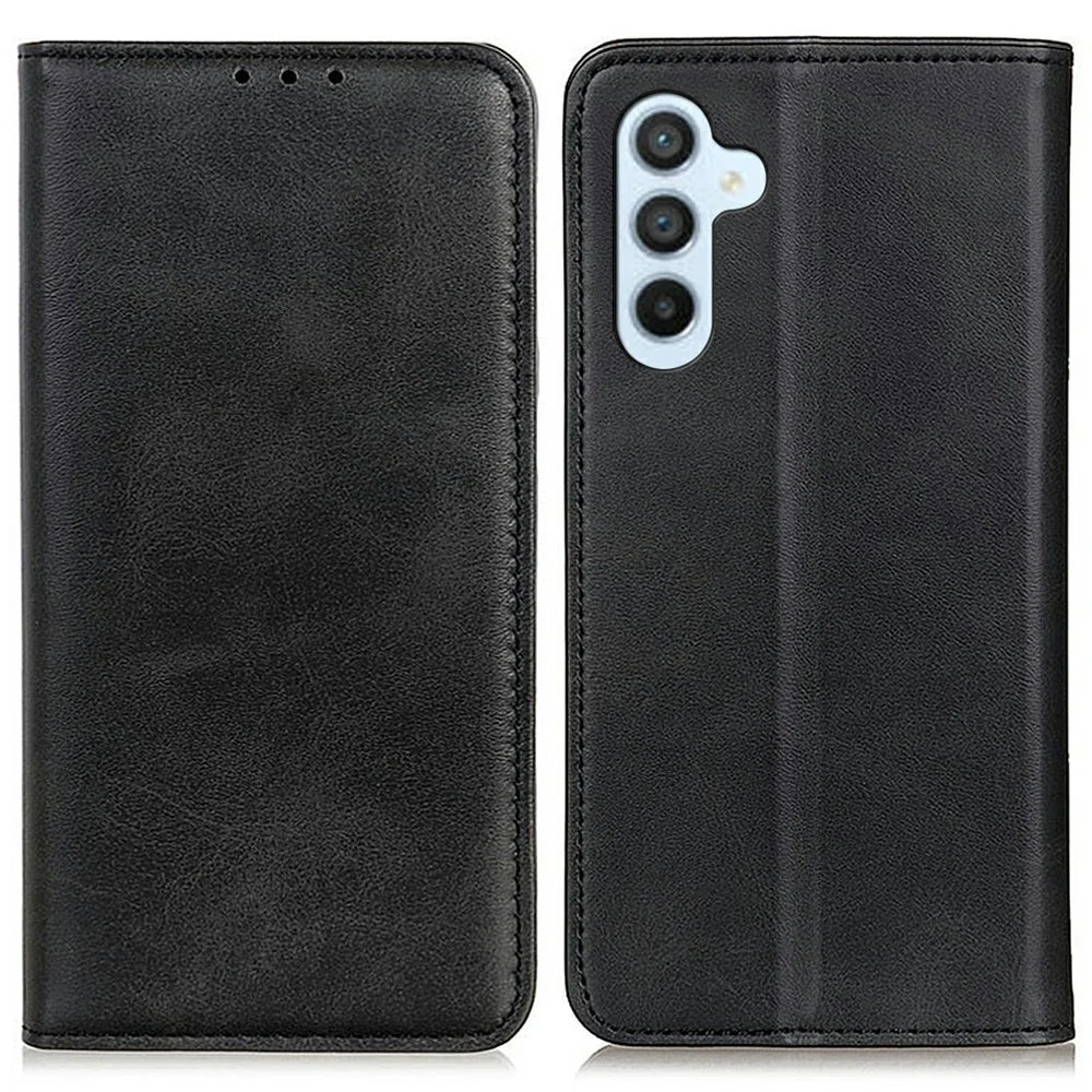 For Samsung Galaxy A56 5G Case Split Leather Flip Wallet Phone Cover - Black - 1