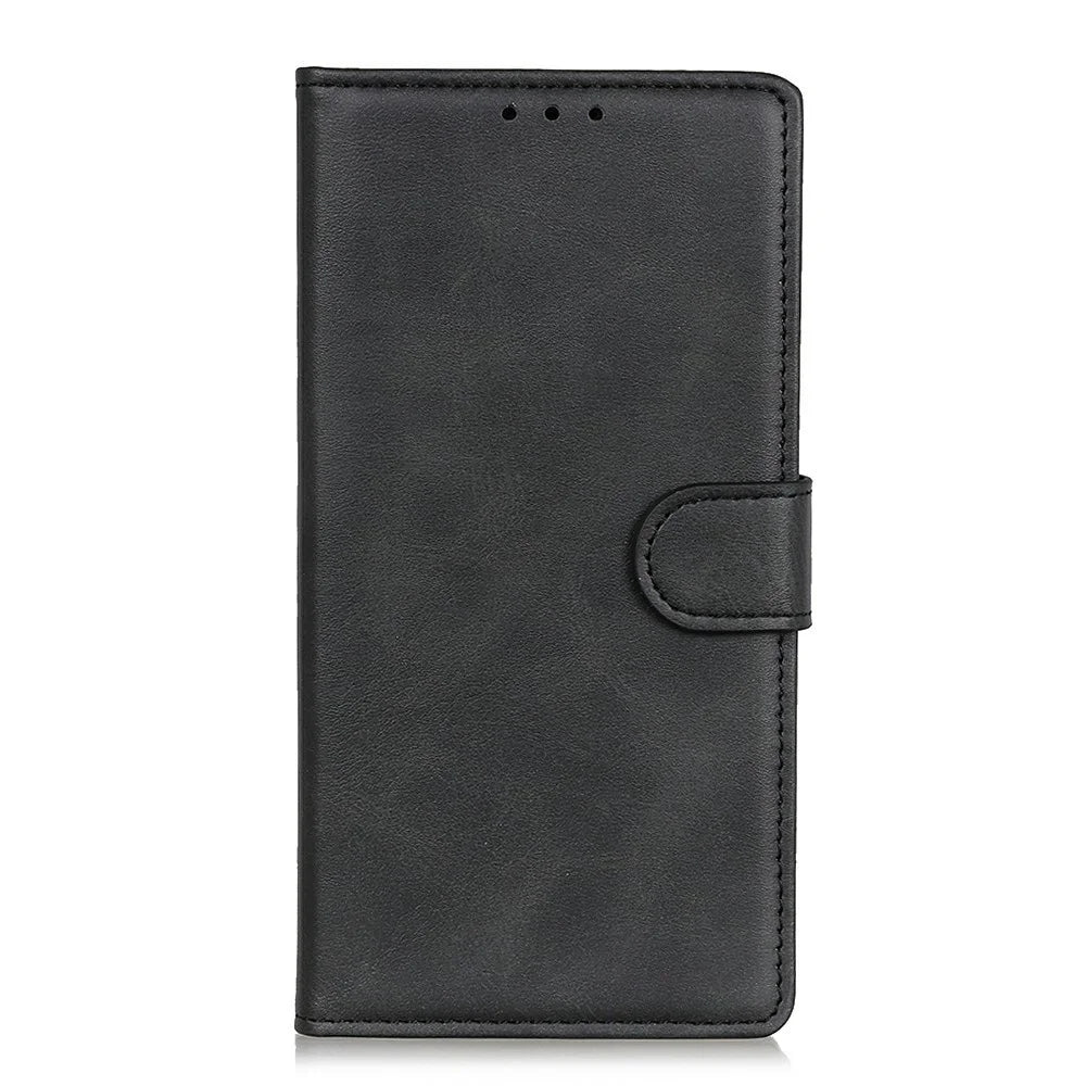 For Samsung Galaxy A56 5G Stand Wallet Case Cowhide Texture Leather Phone Cover - Black - 7