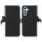 For Samsung Galaxy A56 5G Wallet Case Anti-Drop Genuine Cow Leather Phone Cover RFID Blocking - Black - 1