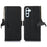 For Samsung Galaxy A56 5G Case RFID Blocking Textured Genuine Cow Leather Phone Cover - Black - 1