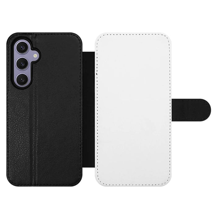 For Samsung Galaxy S25 Case PU Leather Sublimation Blank Smart Phone Cover with Card Holder - 1