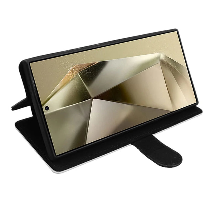For Samsung Galaxy S25 Ultra Case PU Leather Sublimation Blank Smart Phone Cover with Card Holder - 2