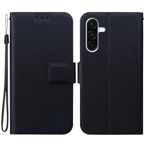 For Samsung Galaxy A56 5G  /  A36 5G Case Ultra-Thin PU Leather + TPU Phone Cover with Card Slot - Black - 1