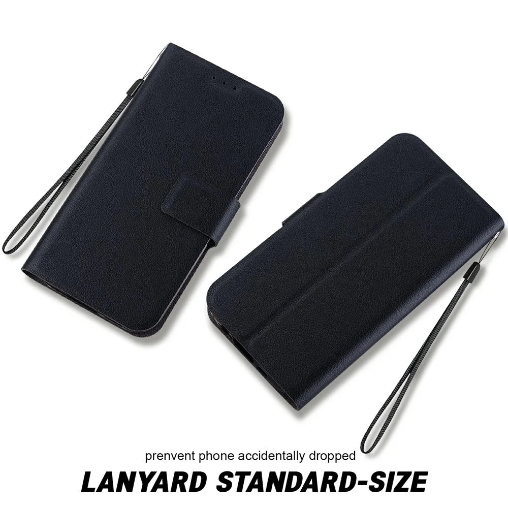 For Samsung Galaxy A56 5G  /  A36 5G Case Ultra-Thin PU Leather + TPU Phone Cover with Card Slot - Black - 6