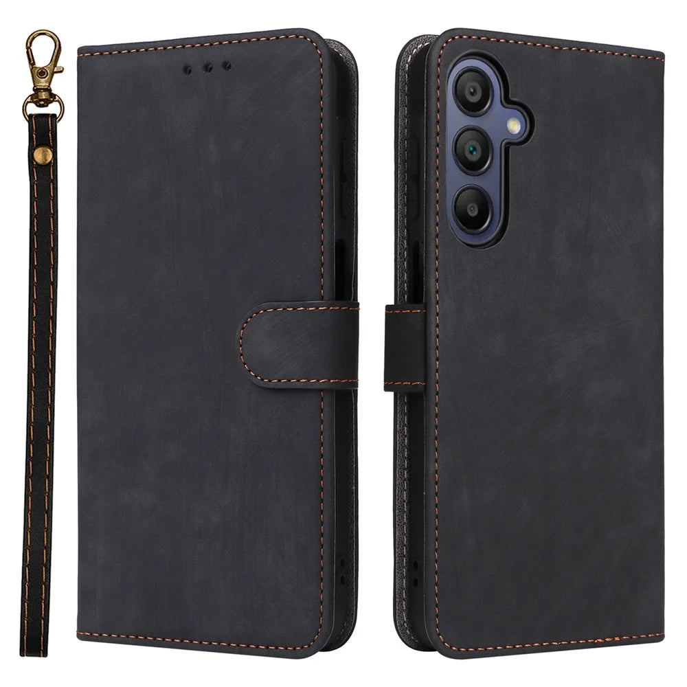 For Samsung Galaxy A26 5G Wallet Case RFID Blocking PU Leather Cover Stand View - Black - 1