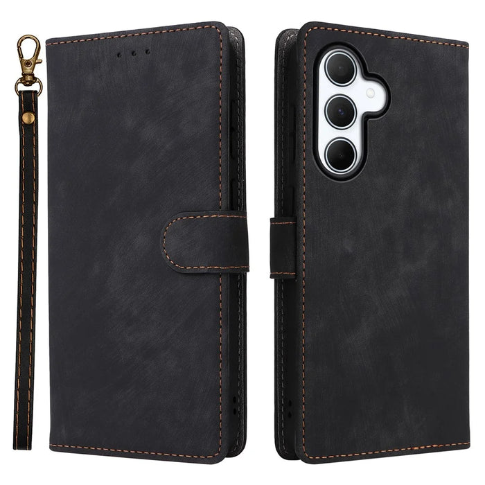 For Samsung Galaxy A56 5G Wallet Case RFID Blocking PU Leather Cover Stand View - Black - 1