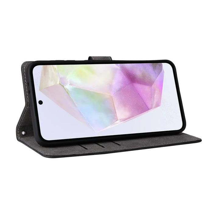 For Samsung Galaxy A56 5G Wallet Case RFID Blocking PU Leather Cover Stand View - Black - 3