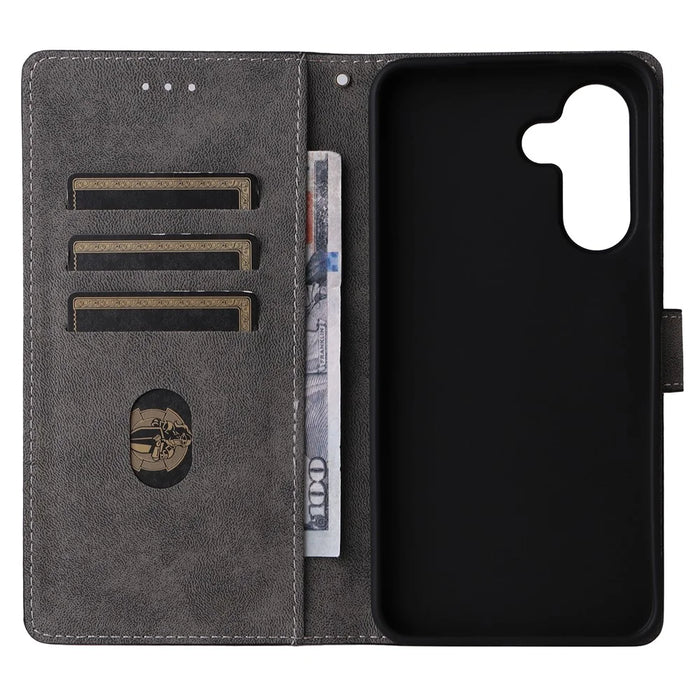For Samsung Galaxy A56 5G Wallet Case RFID Blocking PU Leather Cover Stand View - Black - 5