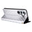 For Samsung Galaxy A56 5G Wallet Case Rhombus Imprinted Leather Phone Cover - Silver - 4