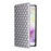 For Samsung Galaxy A56 5G Wallet Case Rhombus Imprinted Leather Phone Cover - Silver - 6