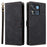 For Oukitel C57 Pro / C57s Wallet Case RFID Blocking PU Leather Cover Stand View - Black - 1